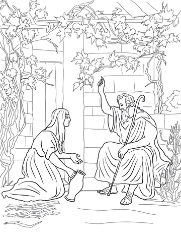 Elijah And The Widow Of Zarephath Coloring Page